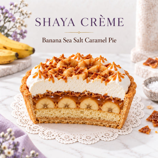 Banana Sea Salt Caramel Pie Cake