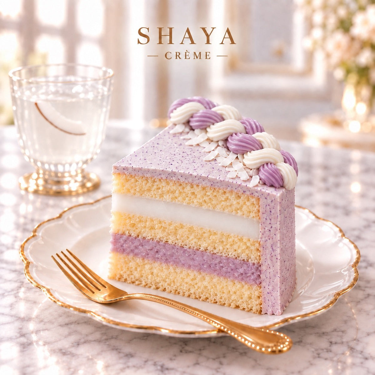 Taro Coconut Cloud Cake
