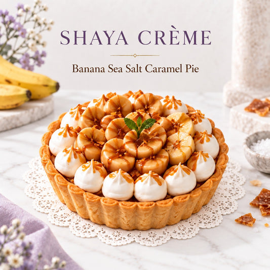 Banana Sea Salt Caramel Pie Cake