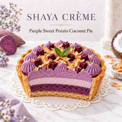 Purple Sweet Potato Coconut Pie Cake