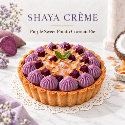 Purple Sweet Potato Coconut Pie Cake