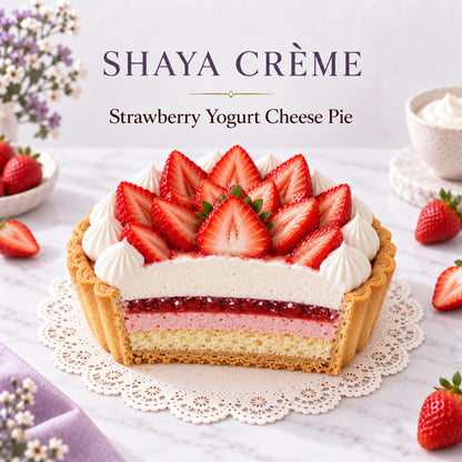 Strawberry Yogurt Cheese Pie Cake